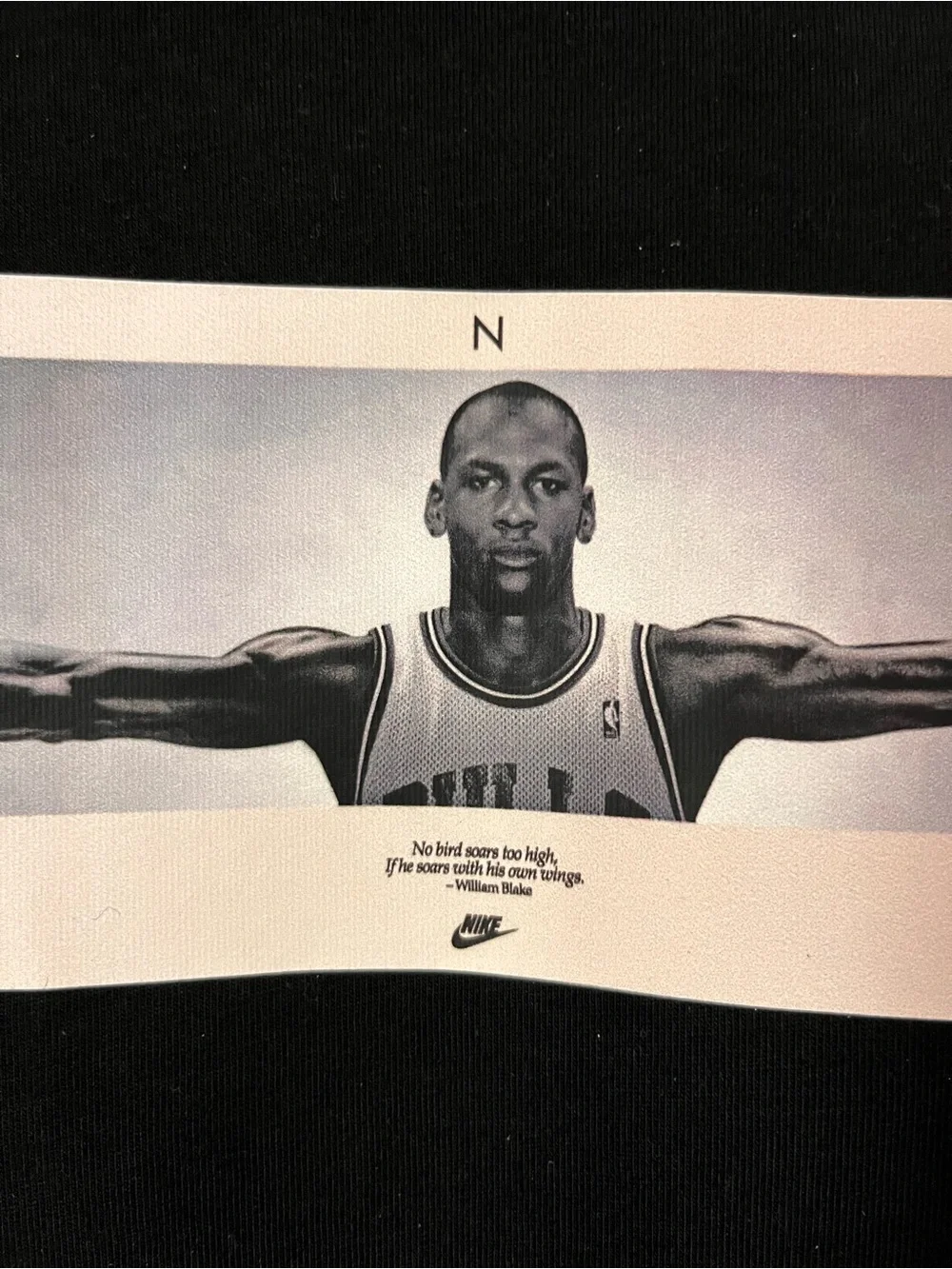 NWT Jordan Black 'Wings' Michael Jordan Graphic Short Sleeve Tee